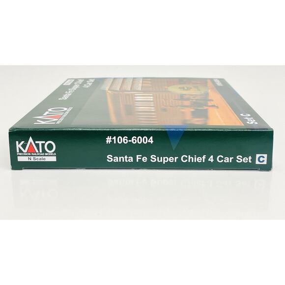 Kato N Santa Fe Super Chief *Lighted* 4 Car Add-On Set C 106-6004 New - Picture 7 of 8